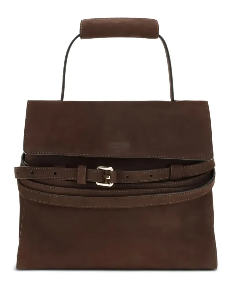 Moschino Schultertasche mit Schnallendetail - Braun Braun