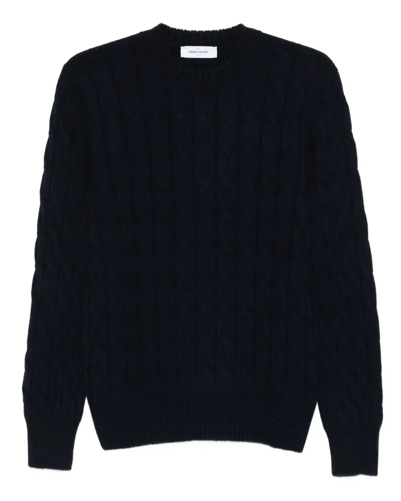 Gran Sasso Pullover mit Zopfmuster - Blau Blau
