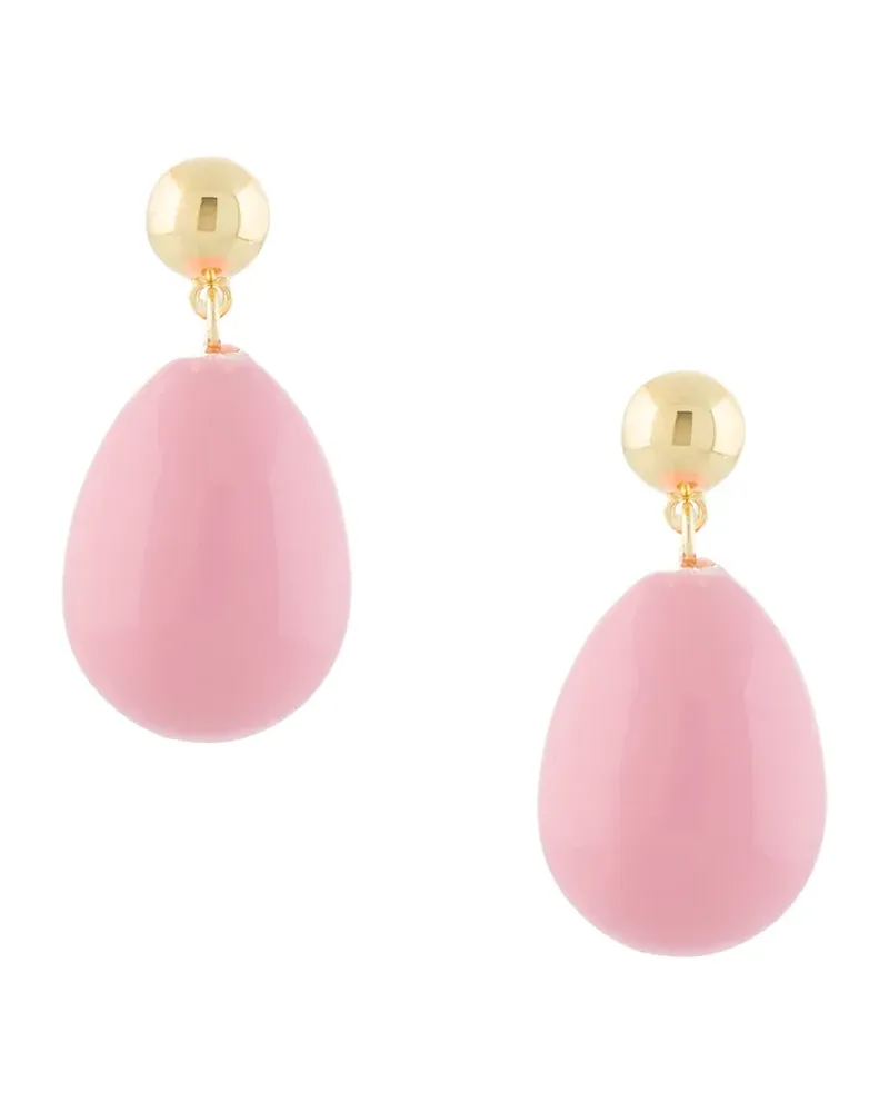 Eshvi Hängeohrringe mit Tropfenform - Rosa Rosa