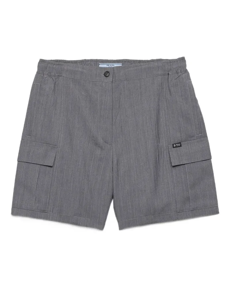 Prada Leichte Shorts aus Mohair - Grau Grau