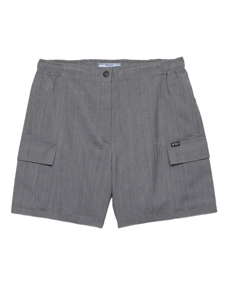 Prada Leichte Shorts aus Mohair - Grau Grau