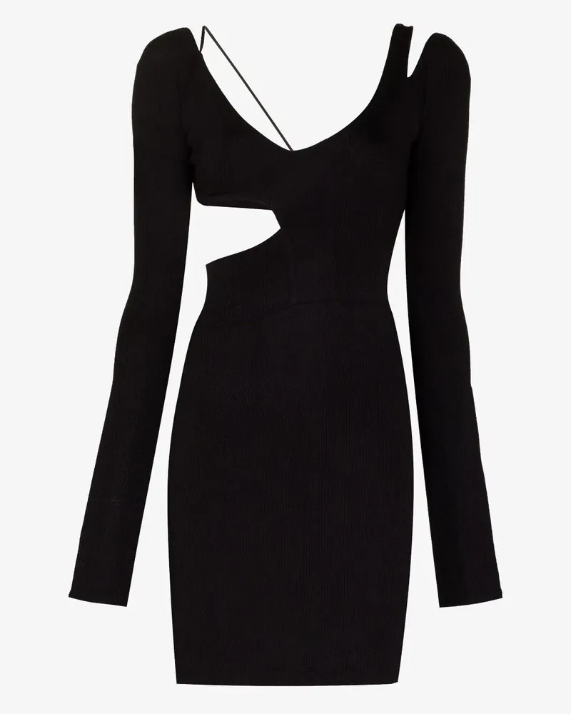 Lama Jouni Kleid mit Cut-Outs - Schwarz Schwarz