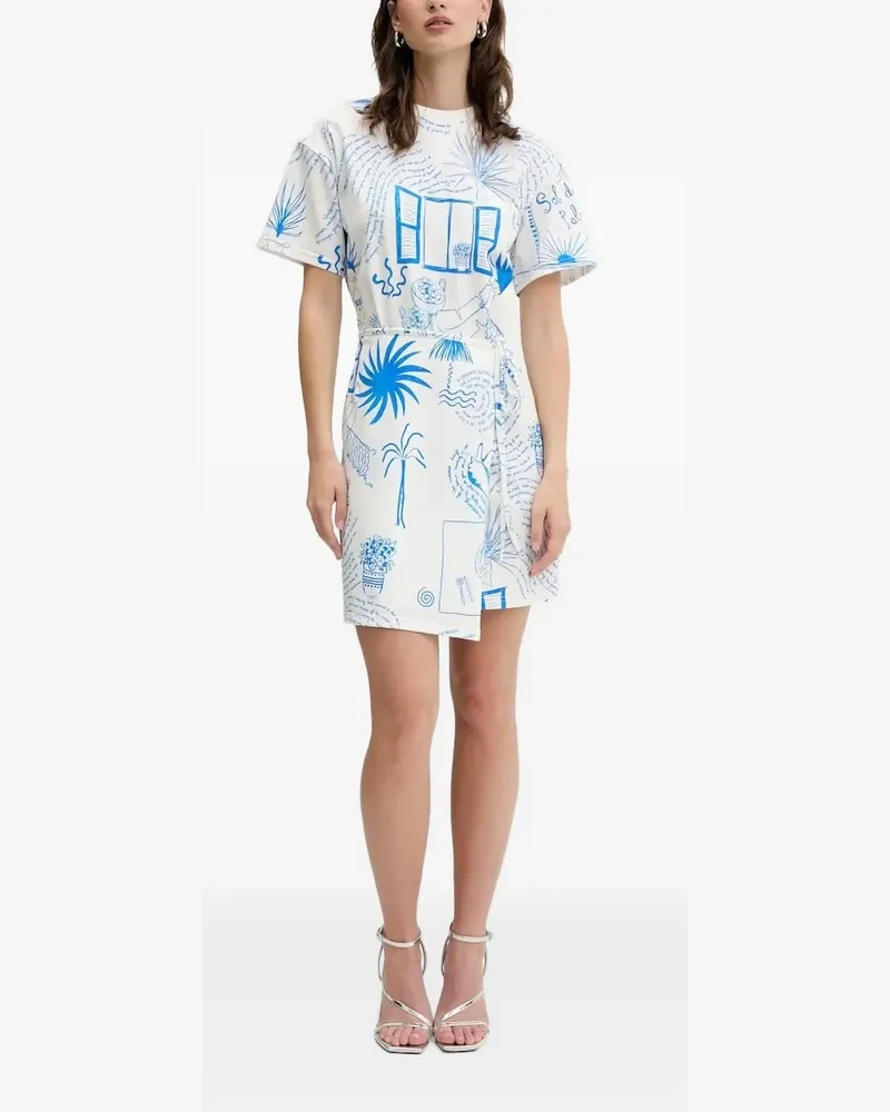 Never Fully Dressed Minikleid mit Print - Blau Blau