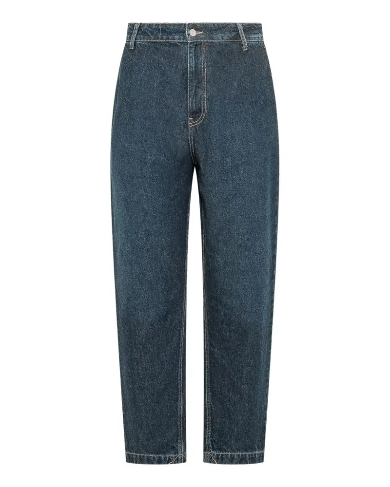 THE.NIM logo-patch straight-leg jeans - Blau Blau