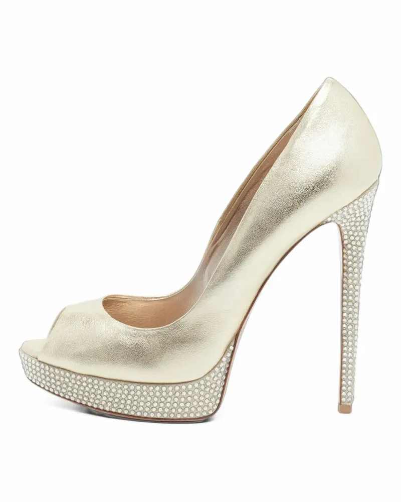 Le Silla Pumps mit Kristallen - Gold Gold
