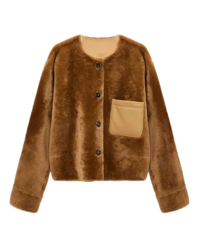 Dorothee Schumacher Soft Touch Jacke aus Shearling - Braun Braun