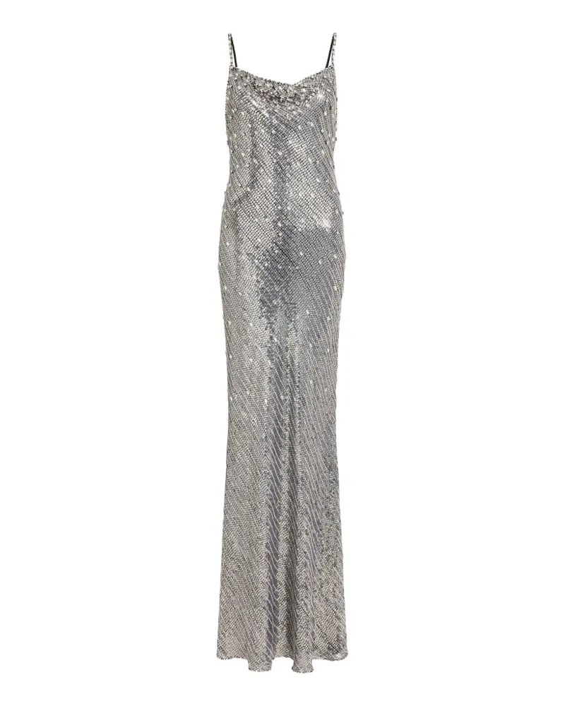 Jenny Packham Verziertes Foxx Kleid - Silber Silber