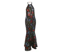 Neckholder-Kleid mit Pailletten - Schwarz