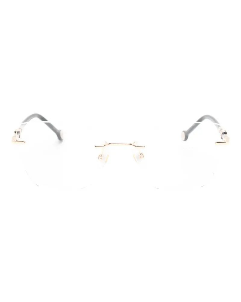 Carolina Herrera New York Rahmenlose Cat-Eye-Brille - Gold Gold