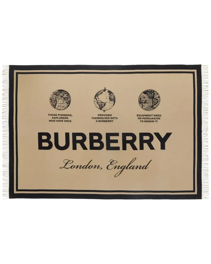 Burberry Label Jacquard-Decke - Nude Nude