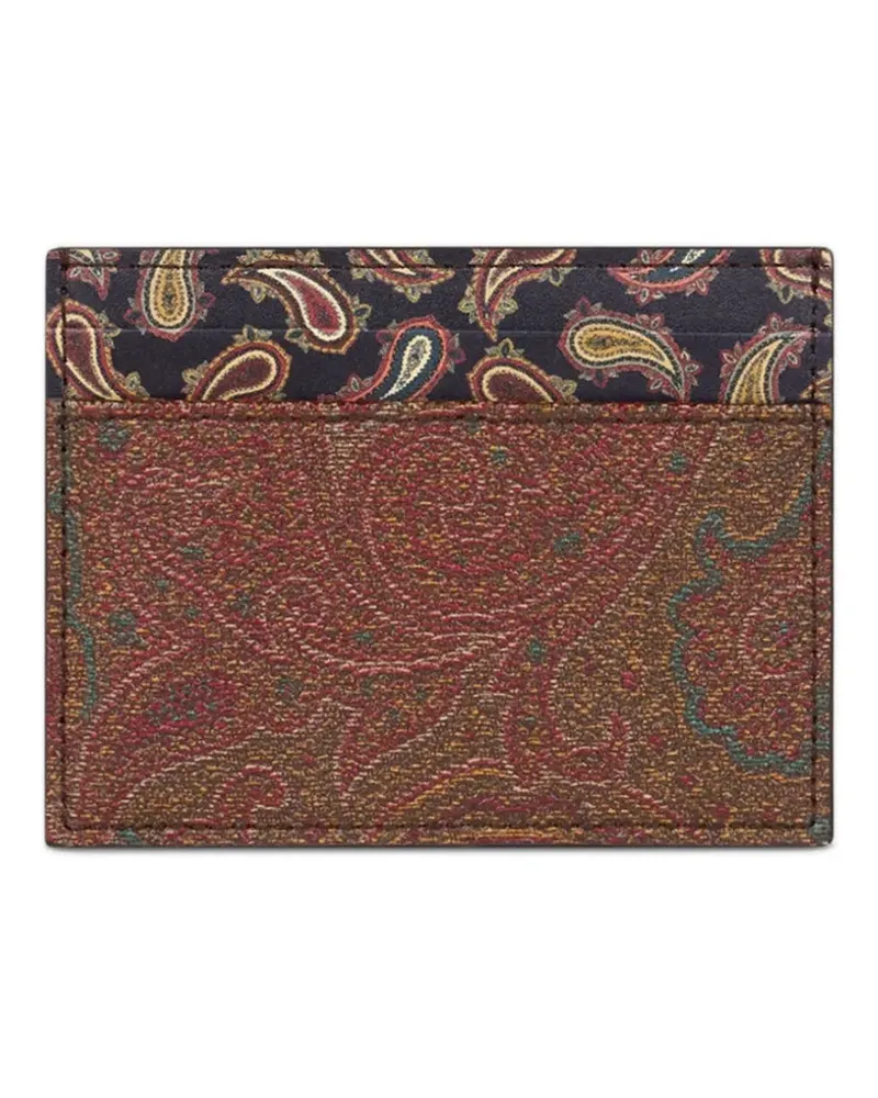 Etro Kartenetui mit Paisleymuster - Braun Braun