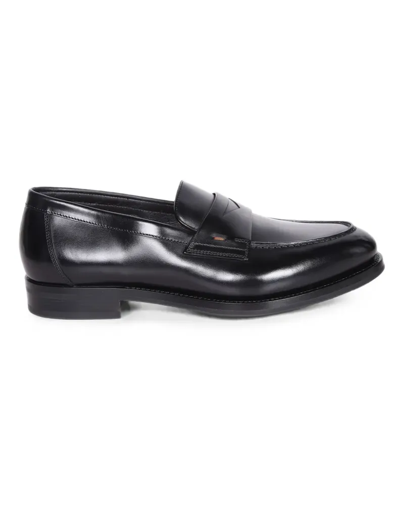 Santoni leather penny loafers - Schwarz Schwarz