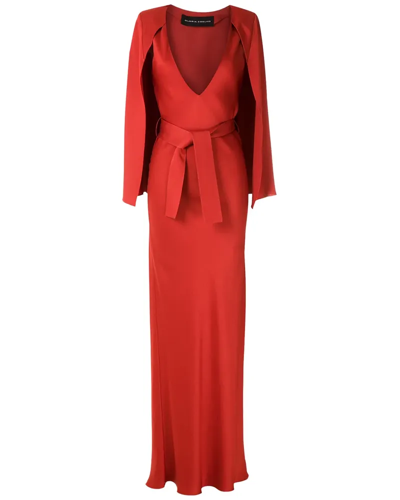 Gloria Coelho Cape-Kleid - Rot Rot