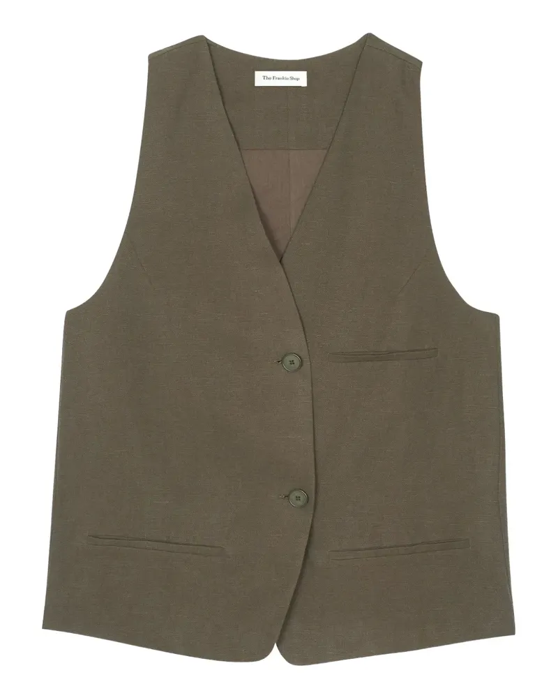 FRANKIE Shop Geknöpfte Melrose Weste - Grün Grün
