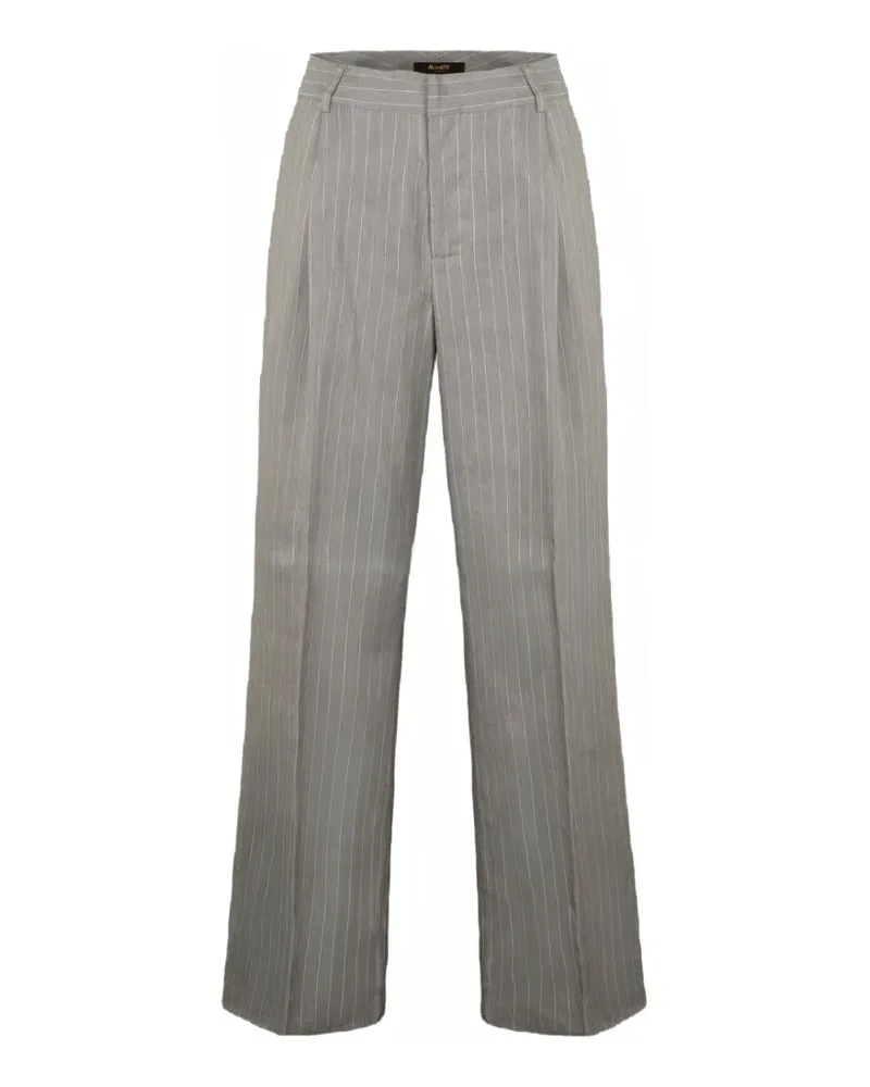 MOORER Ofilia pinstripe pleated trousers - Grau Grau