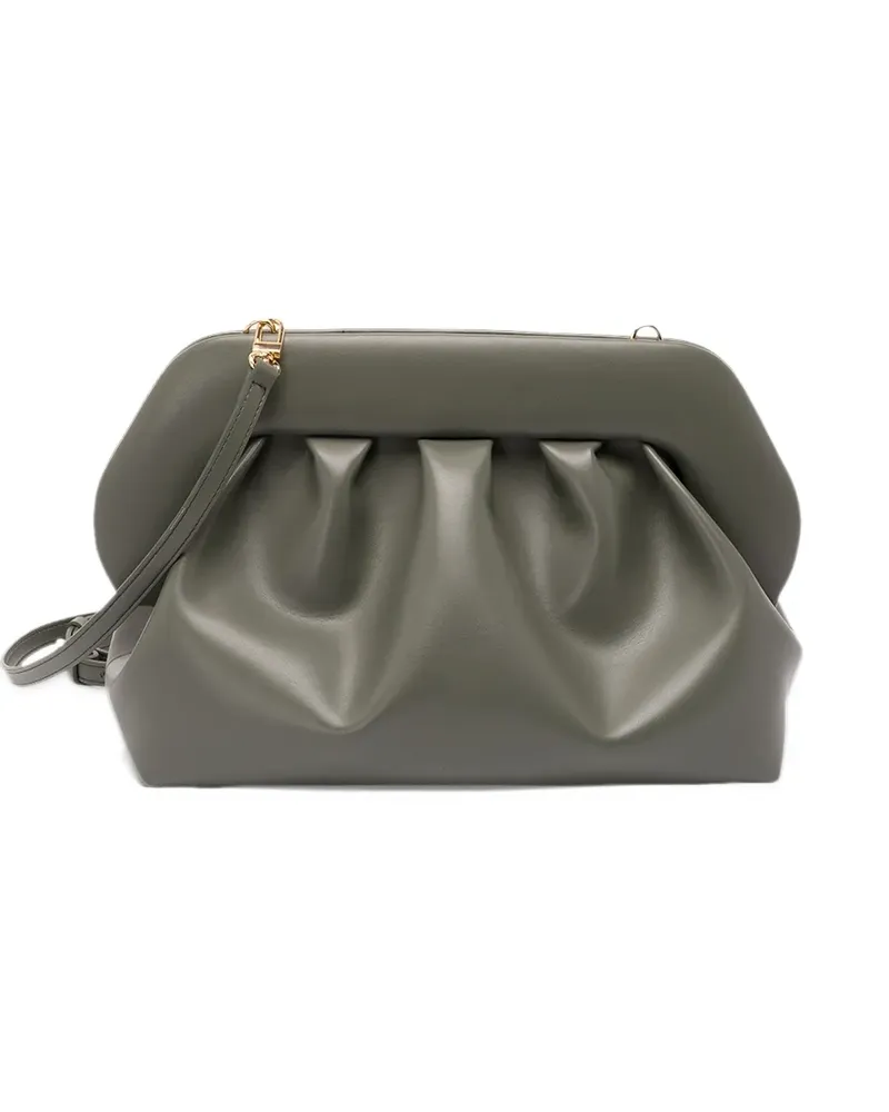 THEMOIRÈ Bios ruched clutch bag - Grün Grün