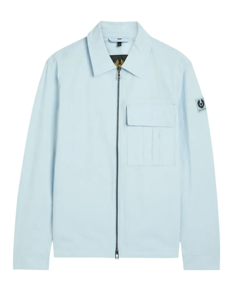 Belstaff logo-patch zip-up jacket - Blau Blau