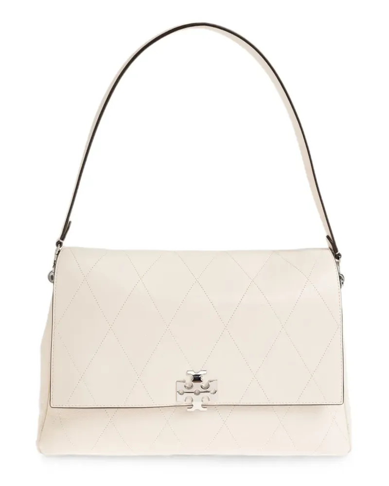 Tory Burch Charlie quilted leather shoulder bag - Nude Nude