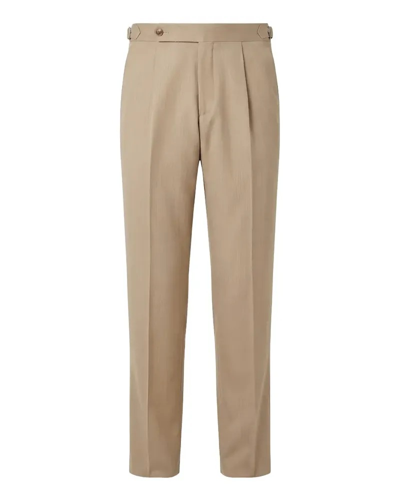 HUGO BOSS tapered-fit trousers in virgin-wool serge - Nude Nude