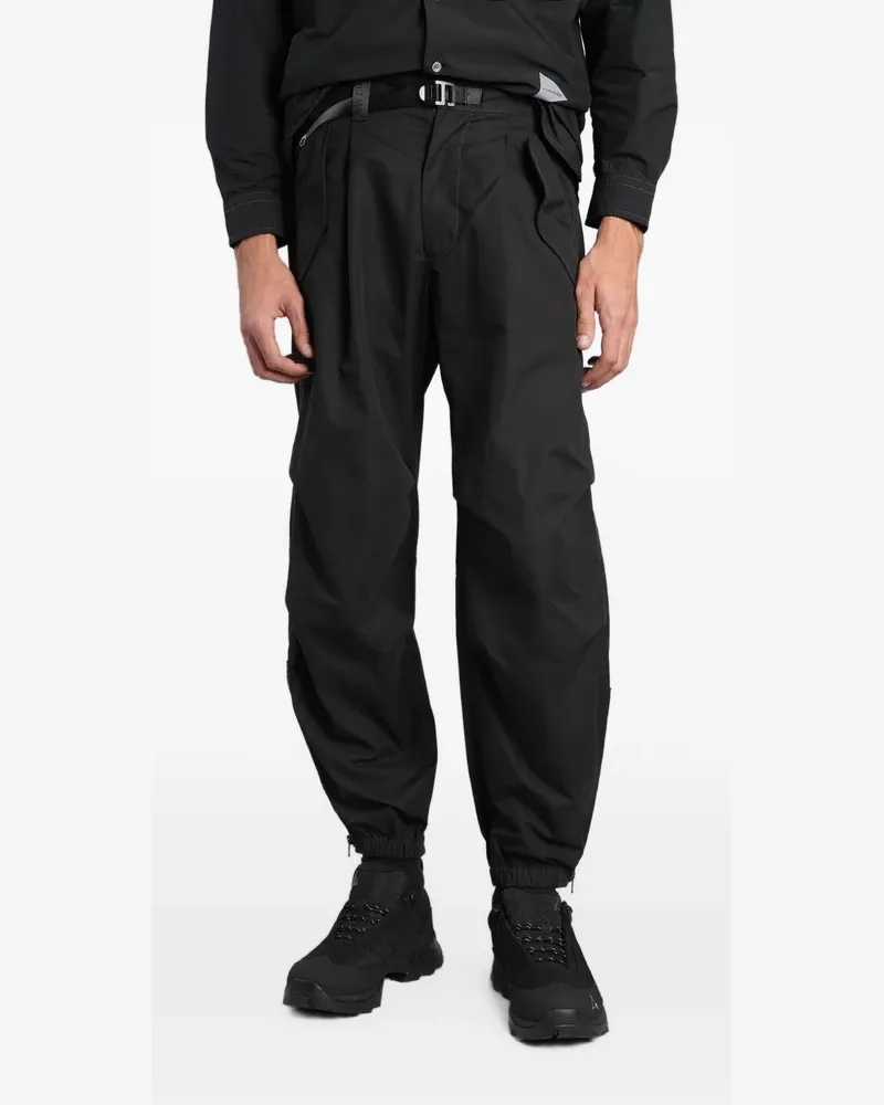 and wander belted zip-cuff track pants - Schwarz Schwarz