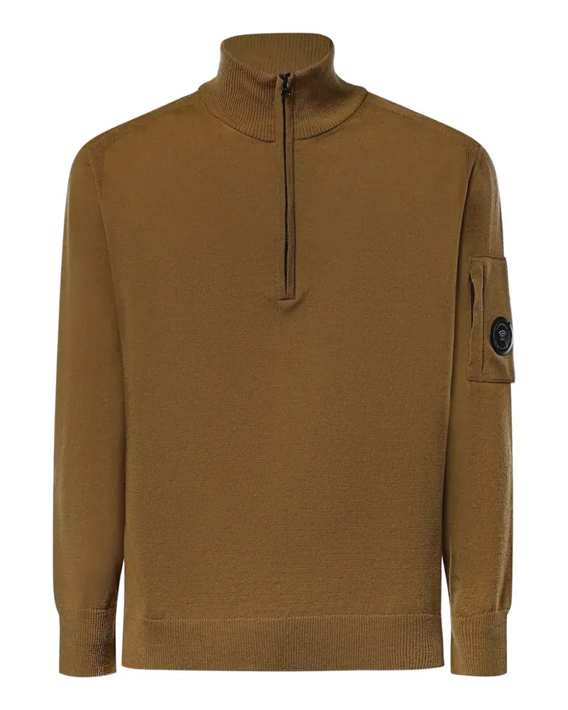 C.P. Company Lens-detail quarter-zip sweater - Braun Braun