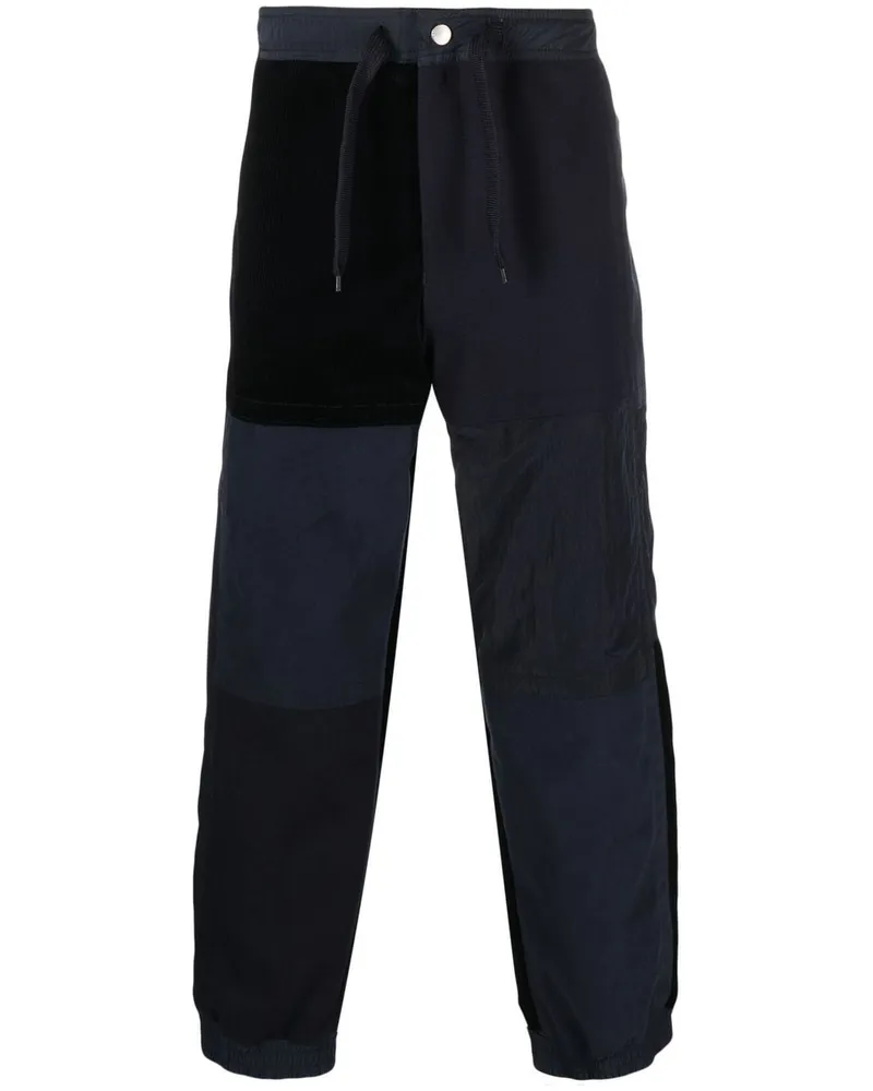Emporio Armani Gerade Hose mit Kontrasteinsätzen - Blau Blau