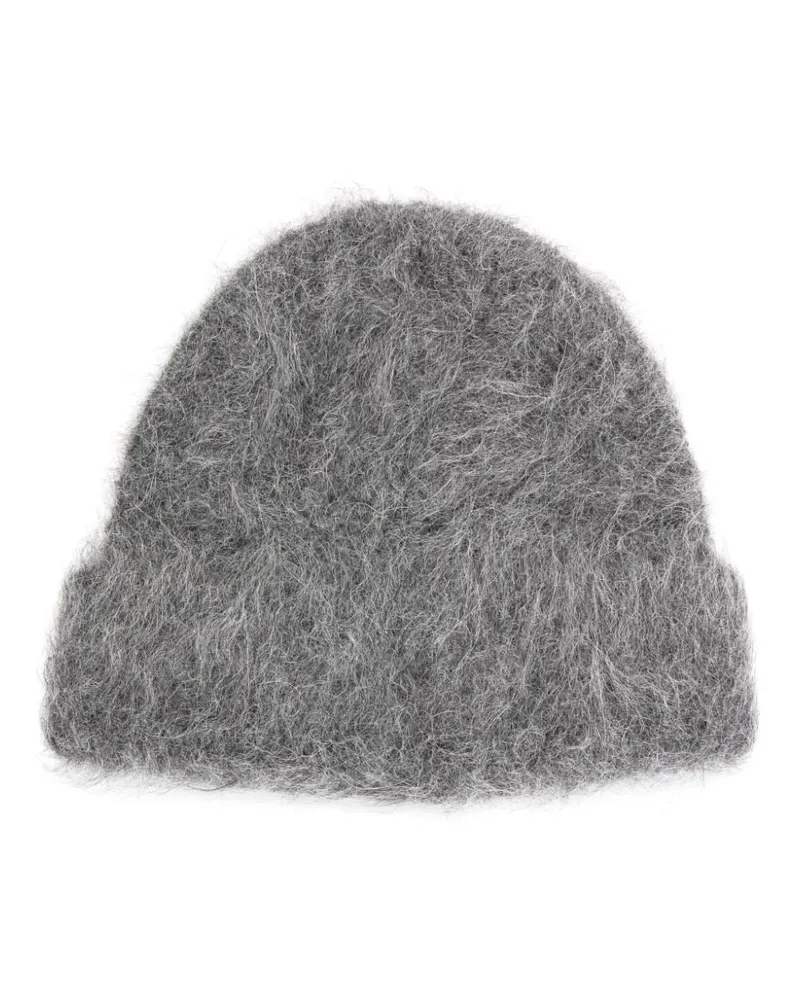 Séfr Beanie mit gebürstetem Effekt - Grau Grau