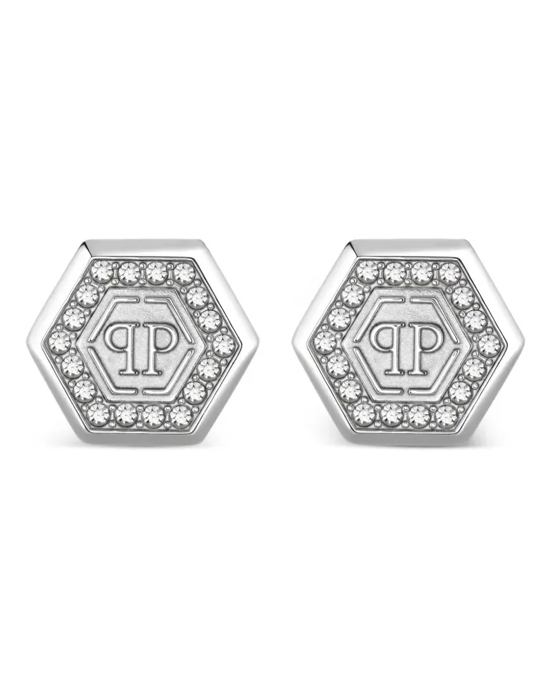 Philipp Plein crystal legacy earrings - Silber Silber