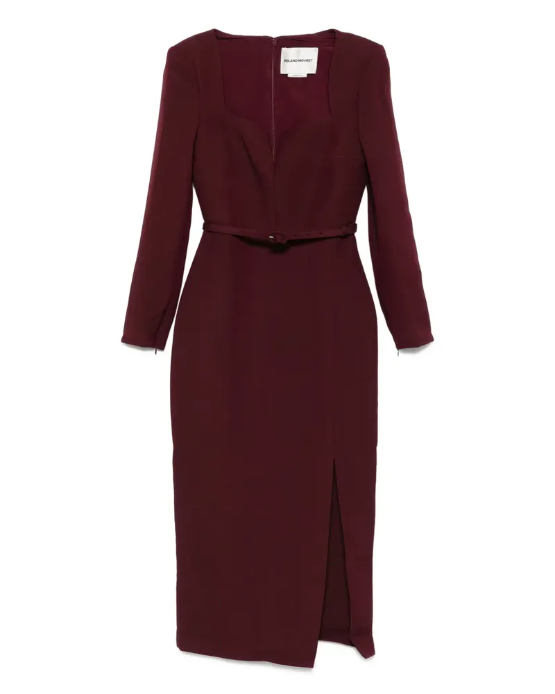 Roland Mouret Gürtel-Kleid mit eckigem Ausschnitt - Rot Rot