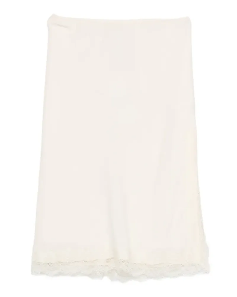 Róhe midi lace-trim skirt - Nude Nude