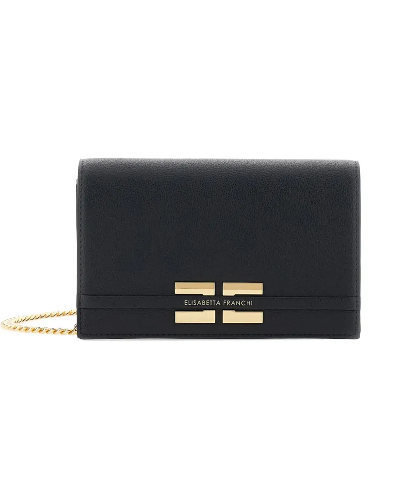 Elisabetta Franchi embellishment chain clutch bag - Schwarz Schwarz