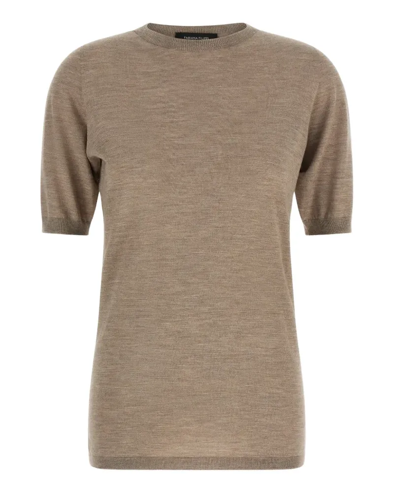Fabiana Filippi Gestricktes T-Shirt - Braun Braun