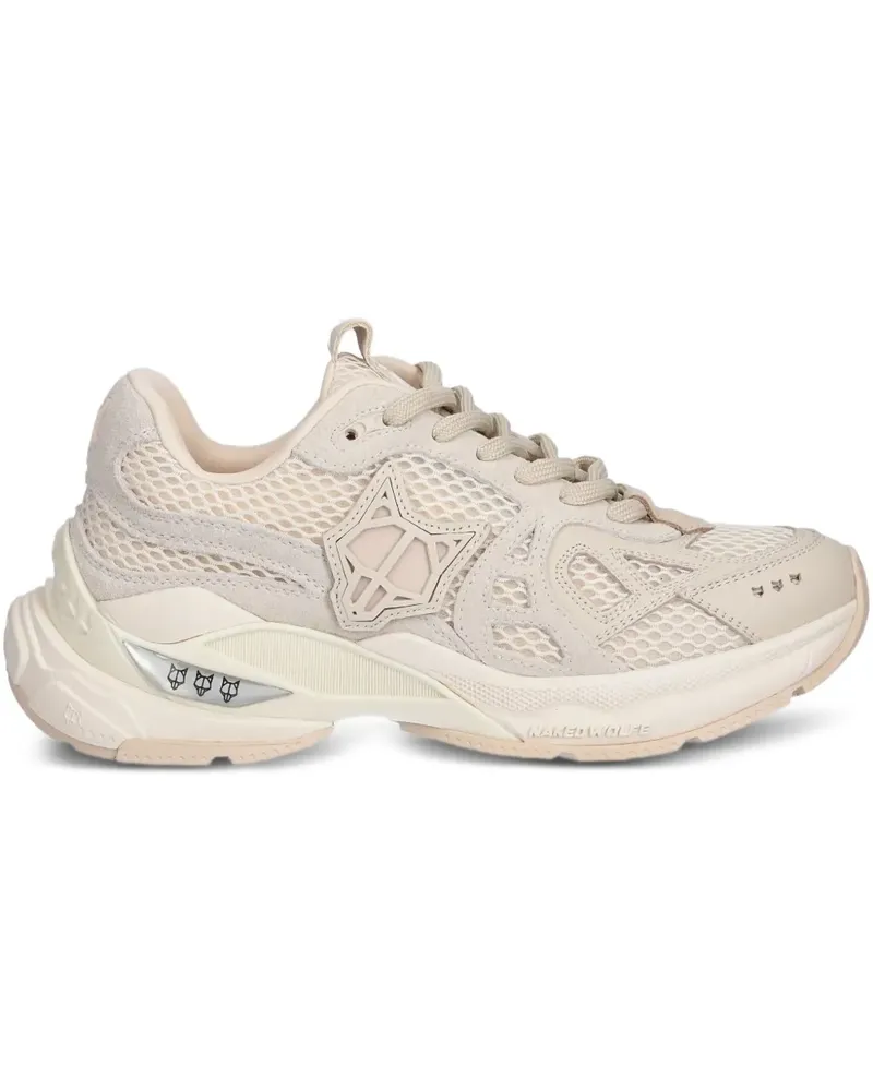Naked Wolfe Smash Off Mesh-Sneakers aus Wildleder - Nude Nude