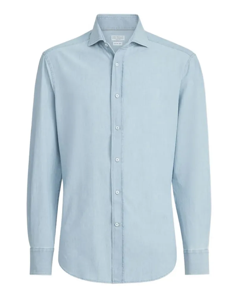 Brunello Cucinelli Klassisches Hemd - Blau Blau