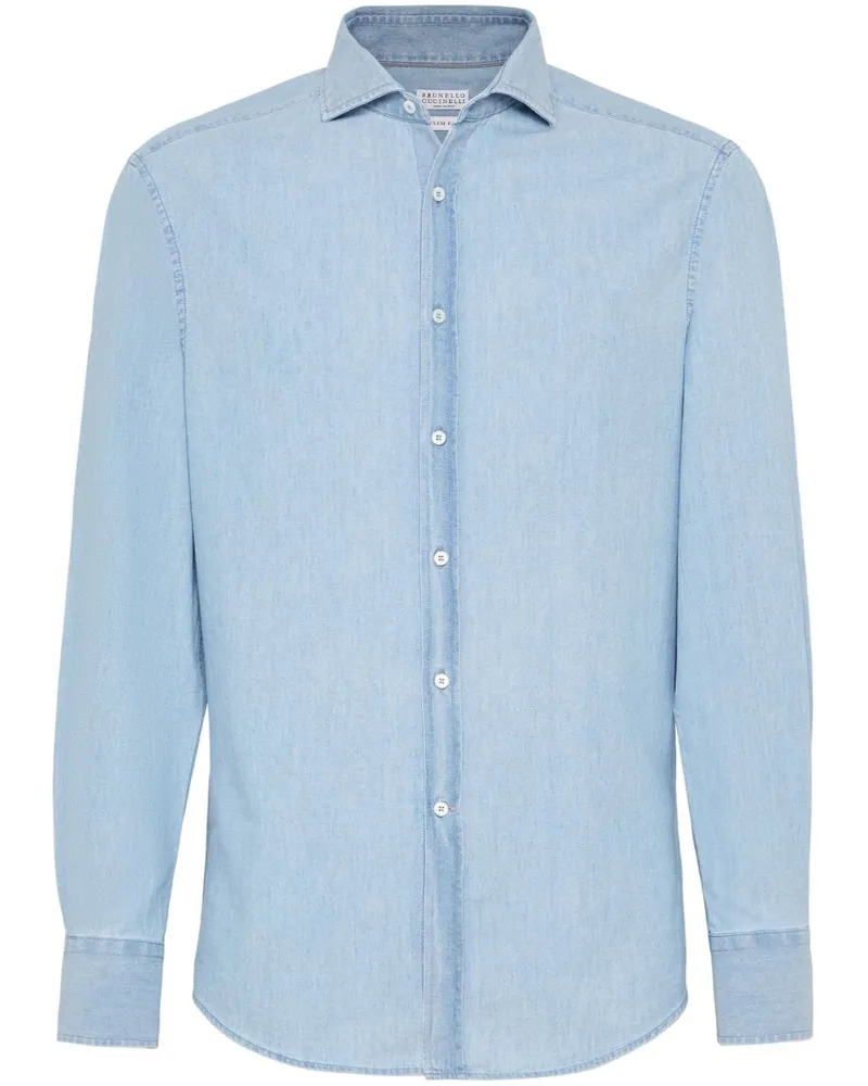 Brunello Cucinelli Klassisches Hemd - Blau Blau