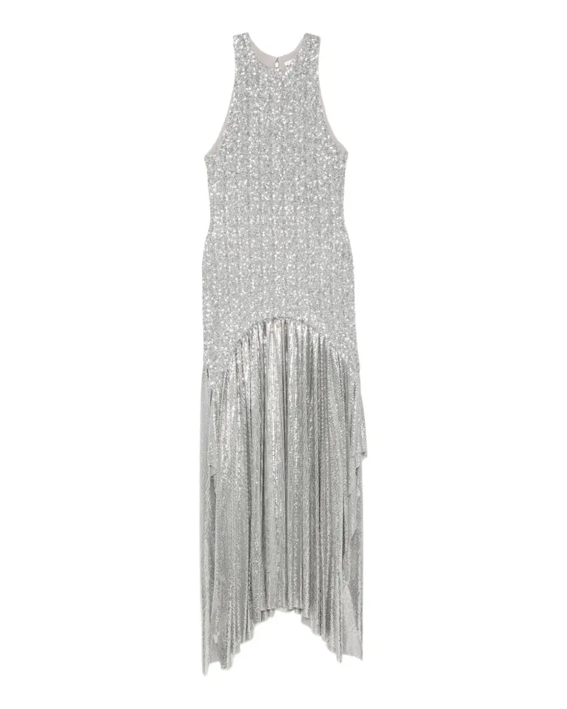 Paco Rabanne Asymmetrisches Kleid mit Pailletten - Silber Silber