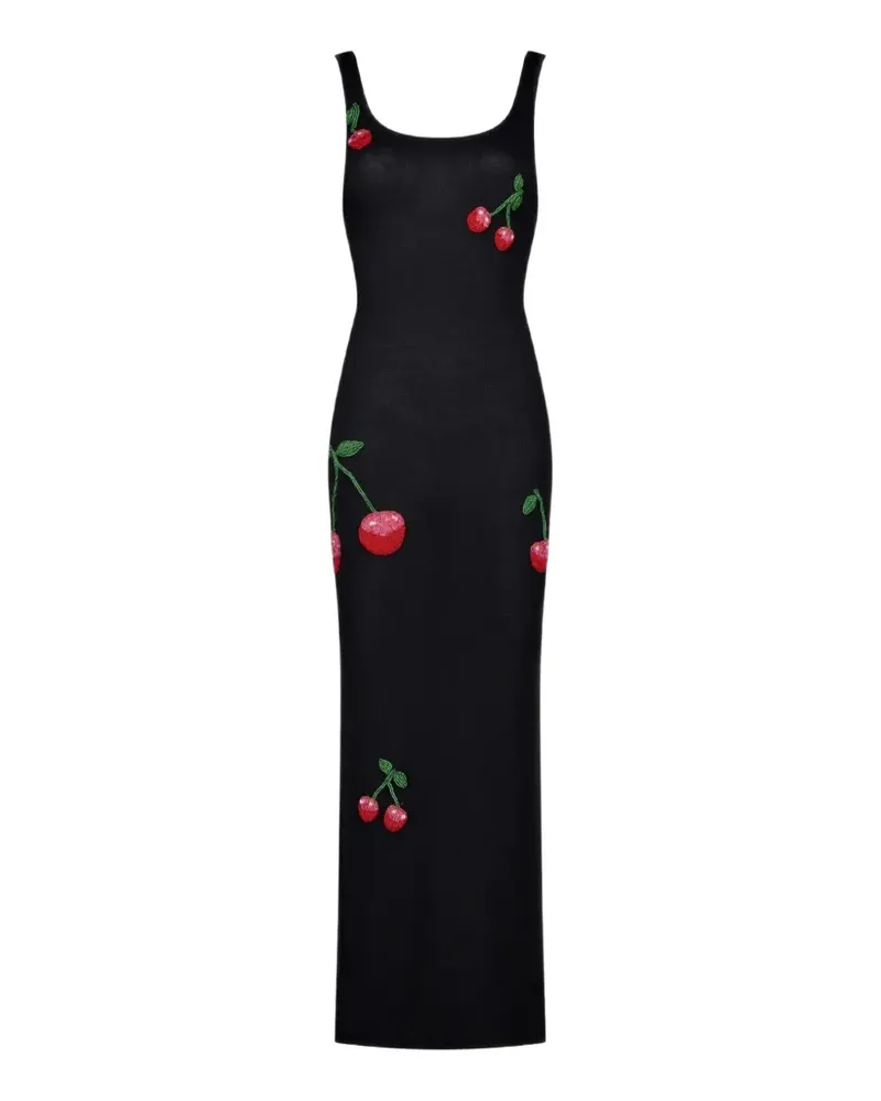 Leslie Amon Cerise maxi dress - Schwarz Schwarz