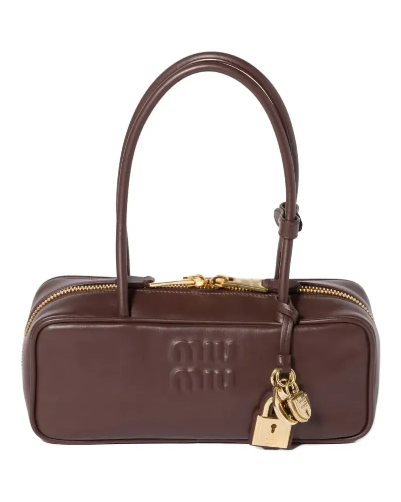 Miu Miu Kleine Beau Schultertasche - Braun Braun