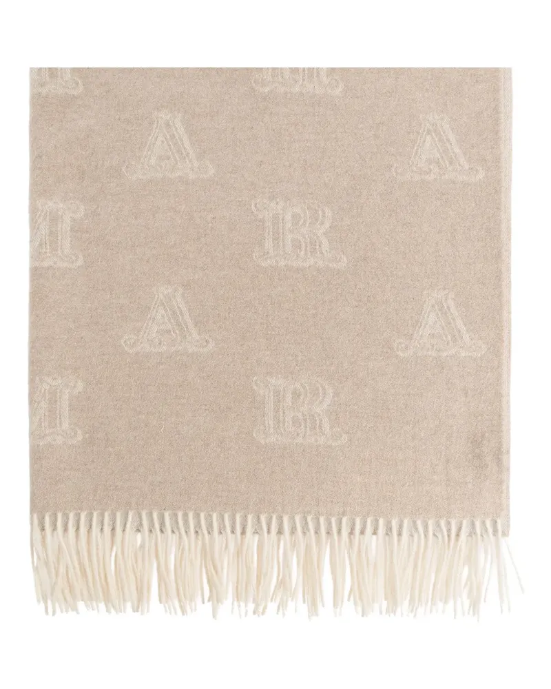 Max Mara Kaschmirschal mit Jacquardmuster - Nude Nude