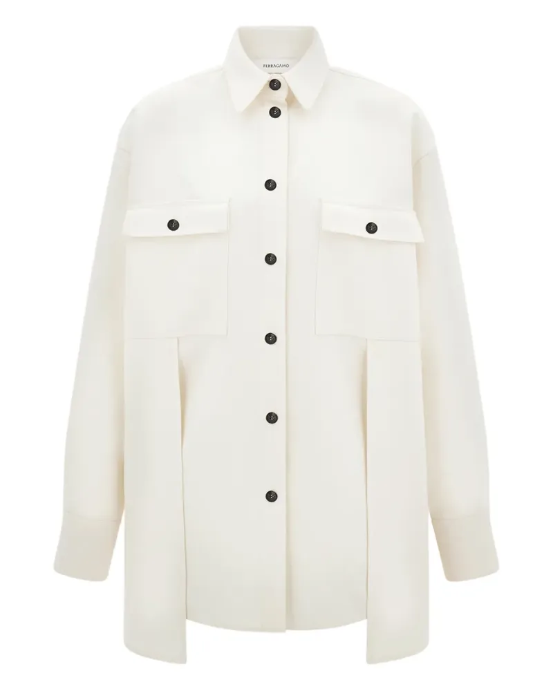 Ferragamo Hemd mit Brusttasche - Weiß Weiß