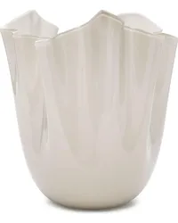 Venini Fazzoletto Vase aus Muranoglas (23cm x 22cm Nude