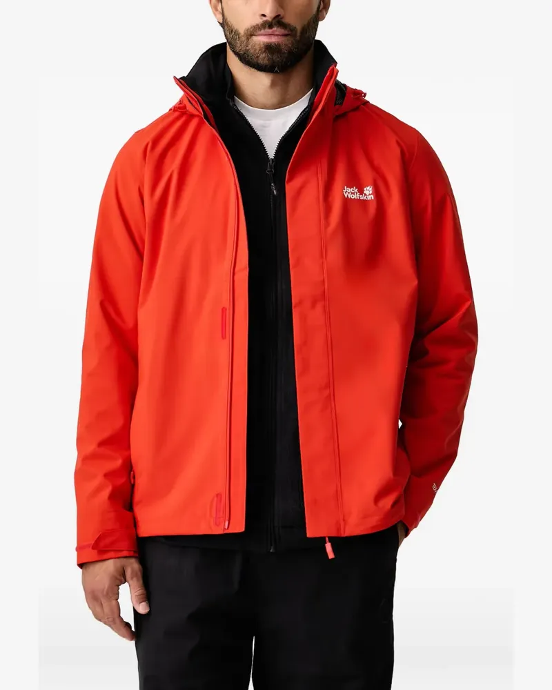 Jack Wolfskin Trailtime Texapore Kapuzenjacke - Rot Rot