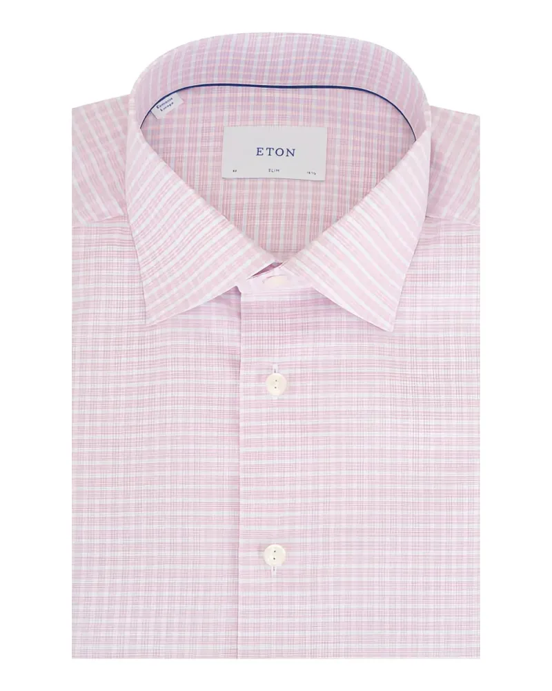 Eton check-pattern twill shirt - Rosa Rosa