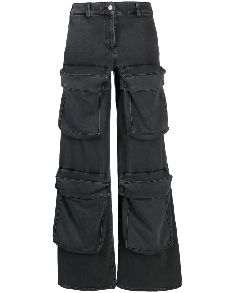 Giuseppe di Morabito Ausgeblichene Jeans mit Logo-Patch - Schwarz Schwarz