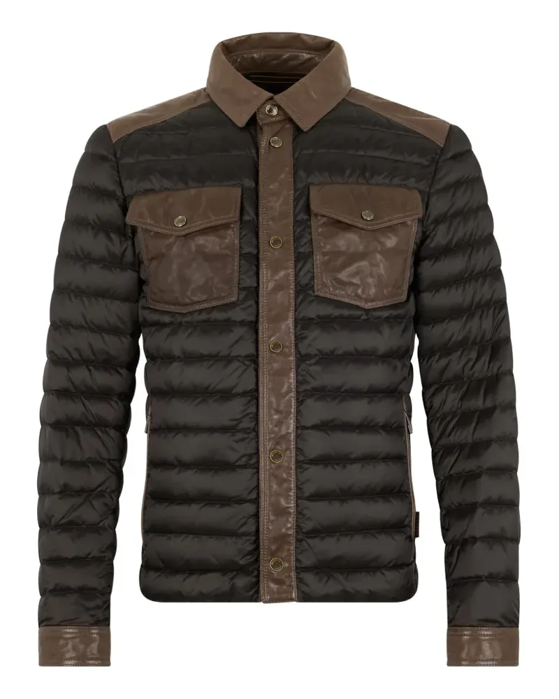 MOORER Crespi buttoned quilted jacket - Braun Braun