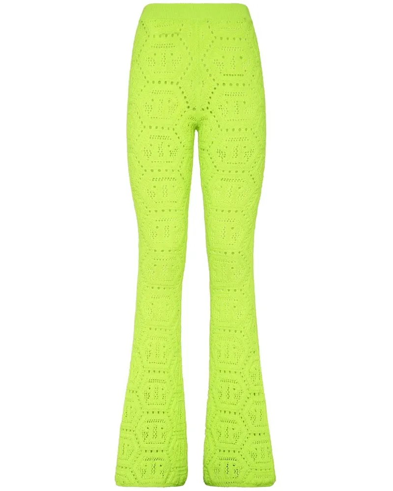 Philipp Plein Gestrickte Hose Gelb