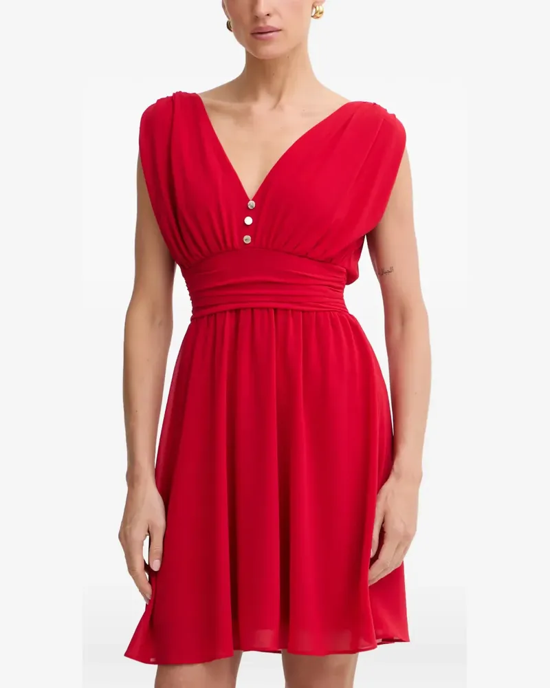 Morgan Kleid mit Falten - Rot Rot
