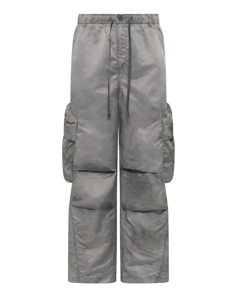 Feng Chen Wang sandwashed cargo pants - Grau Grau