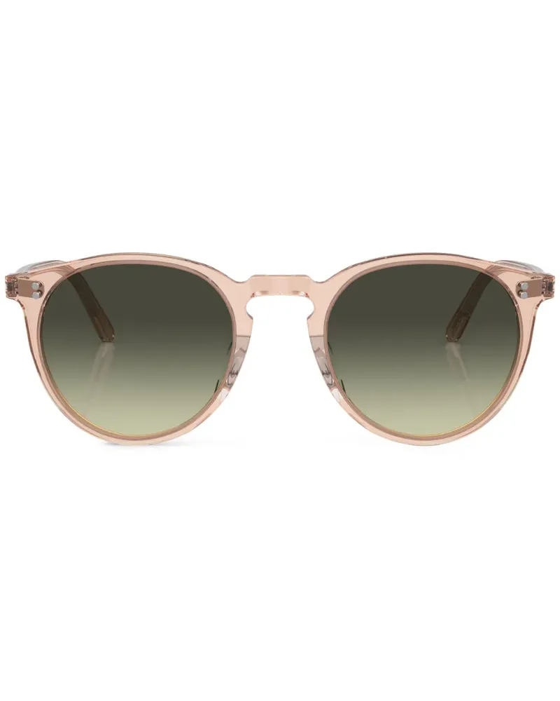 Oliver Peoples O'Malley Sonnenbrille mit rundem Gestell - Braun Braun