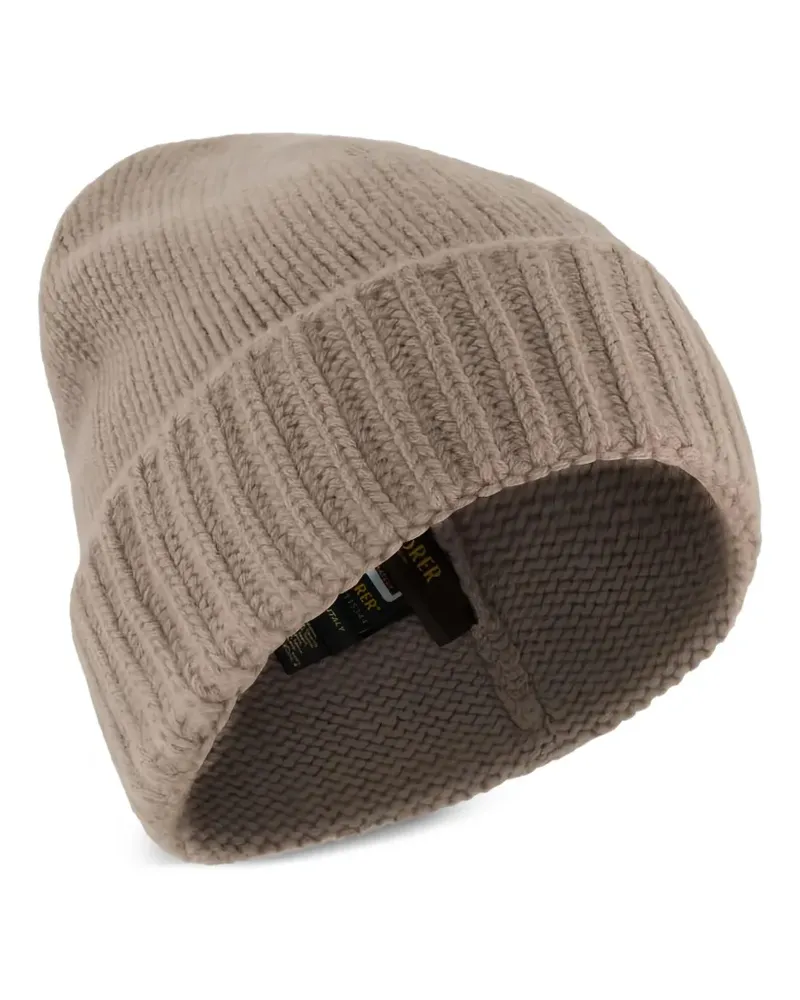 MOORER Gerippte Beanie - Nude Nude